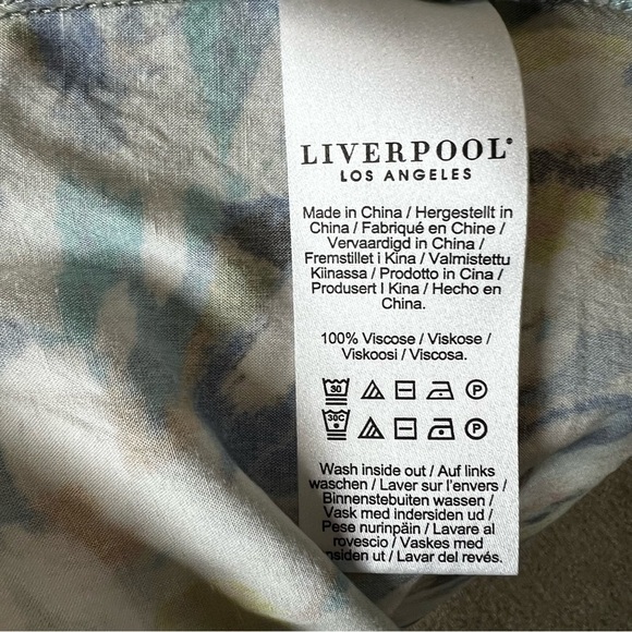 Liverpool Los Angeles Women’s 3/4 Sleeve Blouse Multicolor Size Large - Picture 11 of 14